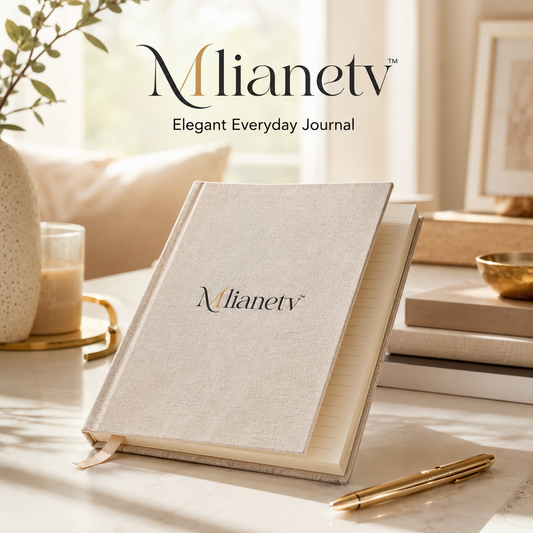 Mlianetv™ Linen Hardcover Journal — Premium Lined Notebook, Lay-Flat Writing Journal, Office & Personal Notes
